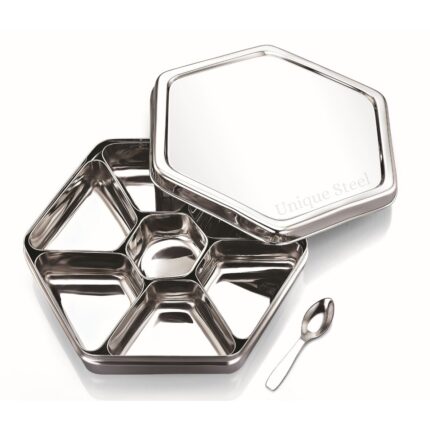 Hexagon Stainless Steel Spice Container